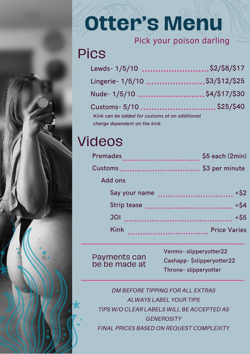 slipperyotter03's tweet photo. Hey dirty people, I’m going to NYC next week and needing a lil extra spending money soooooo I wanted remind everyone that I do sell content! https://t.co/07AOYd8Czl