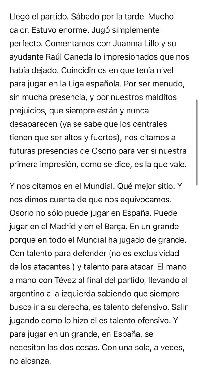 RodolfoLanderos's tweet photo. Pep Guardiola sobre Ricardo Osorio y la Selección Mexicana de Ricardo La Volpe en Alemania 2006.

@elpais https://t.co/1fJ9agj85N