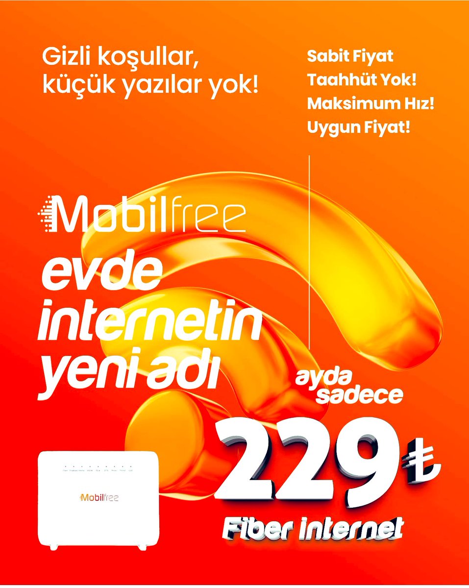 Mobilfreenet's tweet image. Evde yüksek hızlı fiber internet şimdi 229 TL.
Taahhüt yok, gizli koşul yok, maksimum hız #MobilFree’de 

📞 0850 966 09 66
💬 0554 829 09 66
🌐 mobilfree.com.tr