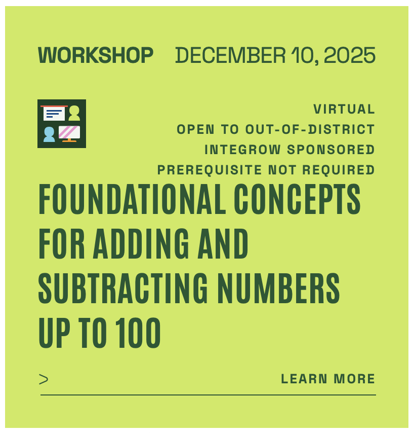 integrowmath's tweet photo. Build stronger math thinkers!
Join our virtual workshop. Perfect for K–2 teachers, interventionists & math coaches.
🗓 Dec 10, 2025
⏳ Registration closes Dec 5!
🔗 Register now: https://t.co/O2Mj2Wl72s
#MathEducation #Numeracy #TeacherPD #IntegrowMath https://t.co/Xj0HeGpDy0