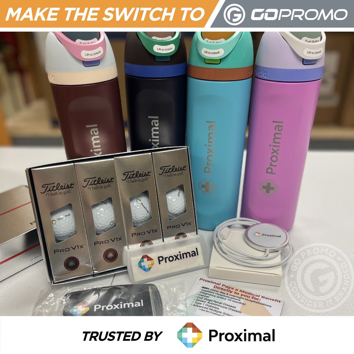 We’re proud to partner with companies like Proximal and find promo solutions that elevate their brand. At Go Promo, we’re more than a supplier. We’re a marketing partner, helping your organization stand out.

Make the switch today. 👉 buff.ly/RBmV28e