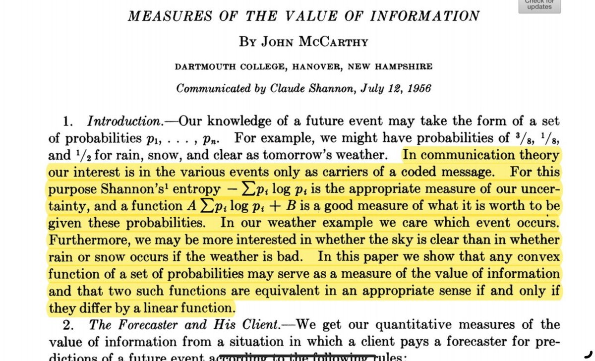 predict_addict's tweet image. This paper is incredible. One of the best shortest papers of all times.

If you&apos;re interested in proper scoring rules, forecasting, or information theory — and especially if you know who John McCarthy is — you need to read this.
