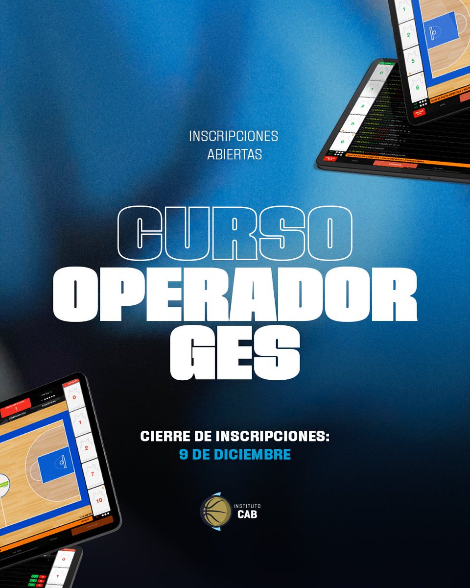 📣Curso de Operador GES – CAB

⚠ Exclusivo para quienes YA operan GES en instituciones. Obligatorio para responsables activos.

💻 Revalidá y actualizá tu manejo del sistema.

📝 Requisitos:
• Operar GES actualmente
• Nota aval de la entidad deportiva (hasta el 9/12)