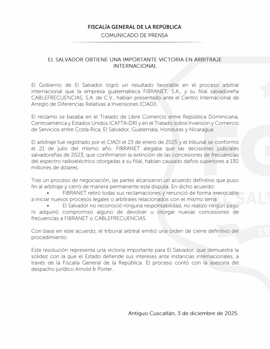 Fiscalía General de la República El Salvador tweet media