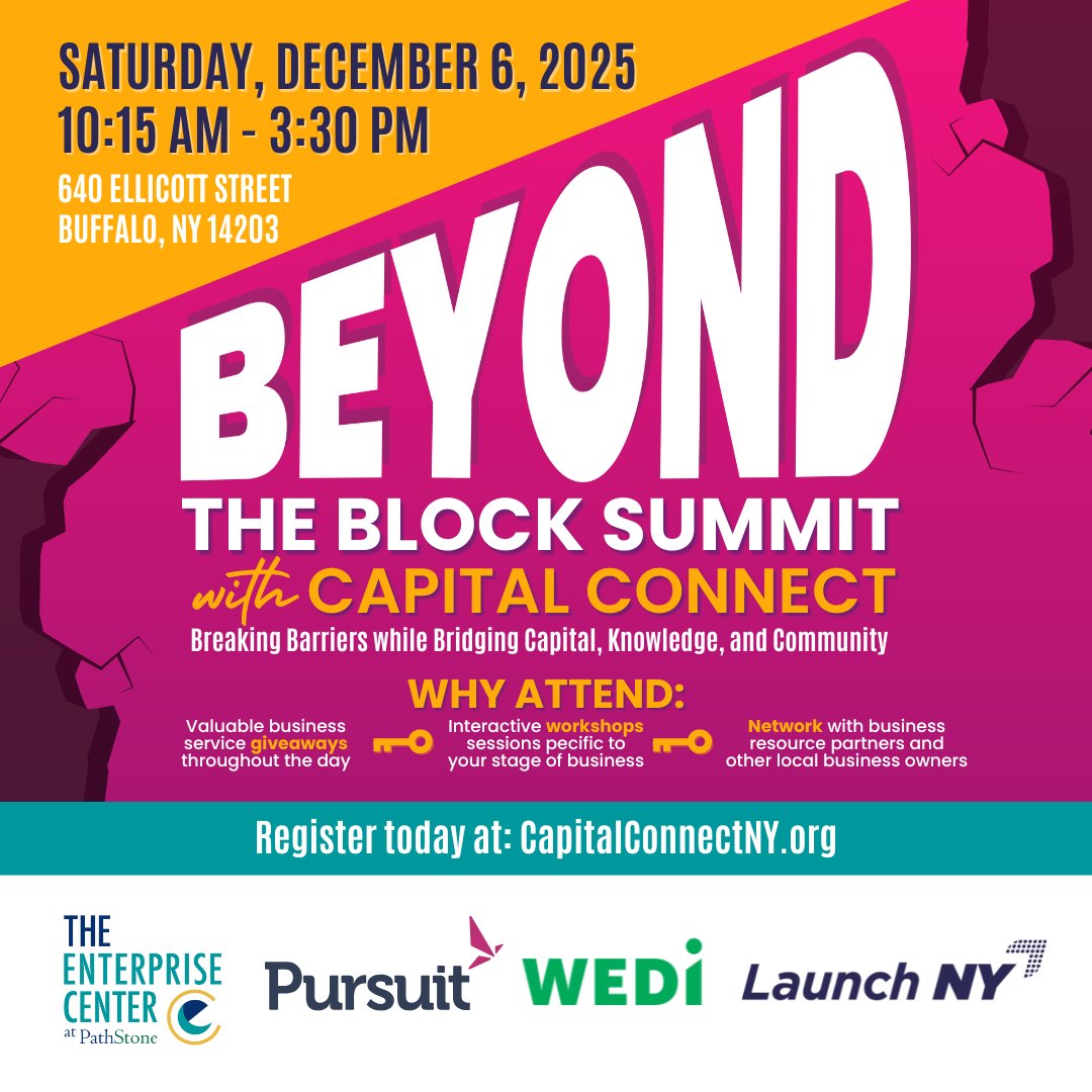 pursuit_lending's tweet image. 📅 SAVE THE DATE 📅

What&apos;s the next step for your #smallbiz? 

Whether you&apos;re launching or growing your business, get matched with expert sessions on December 6!

Don&apos;t miss out on local food, networking, and resources! 👉 Save your spot: bit.ly/4otbbiQ

#BuffaloNY #WNY