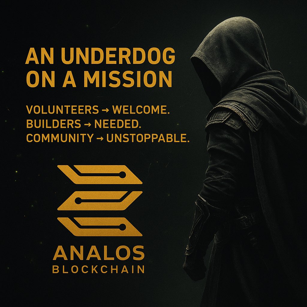 Every great chain starts with a small group of people who give a damn.

ANALOS blockchain is no different.
The tech is here. The momentum is real.
What we need now are more hands, more builders, more doers.

If you want to be part of an underdog story with a clear mission,
step