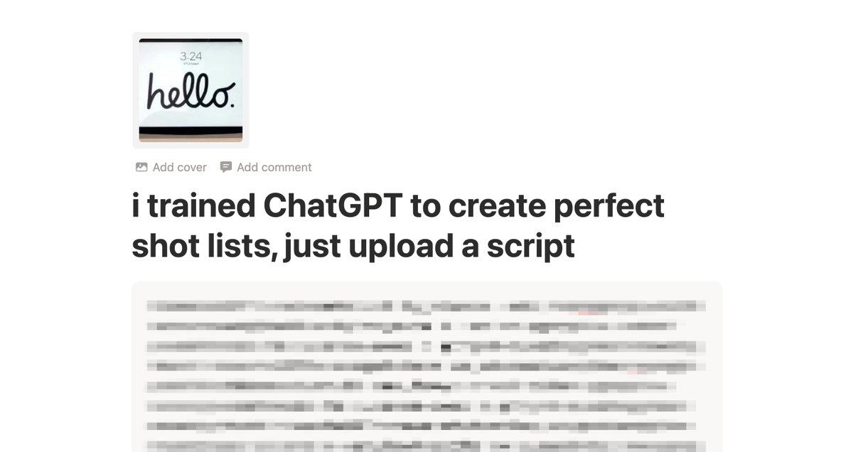 i trained chatGPT to build me custom shot lists right from my script

most people don't know which angles to use or when to cut between them, but it's the difference between looking like slop or looking like a million dollar production, and there's a science to it

i trained