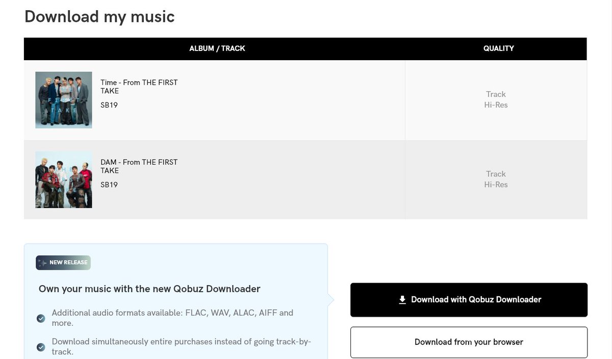 💥REMINDER:
You must download your purchases from Qobuz, Amazon Music, and 7Digital for them to be counted towards the Billboard charts. 

<a href="/SB19Official/">SB19 Official</a> #SB19