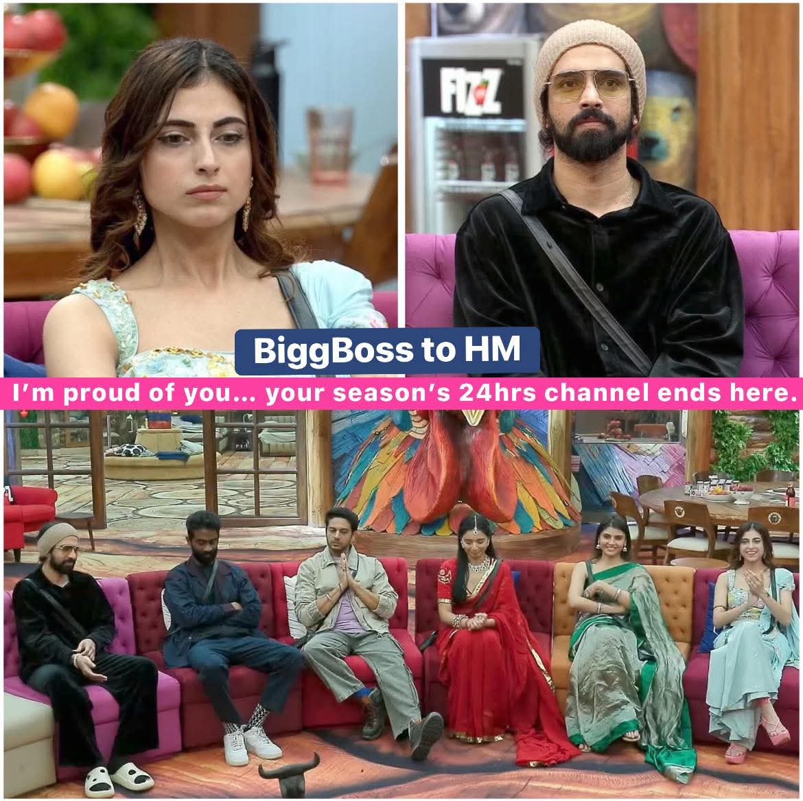 News_Xzone's tweet photo. #BiggBoss said, “I’m proud of you… your season’s 24hrs ends here.” What an emotional moment ❤️🔥
#BiggBoss19 #FinalWeek #BBUpdates #BB19LiveFeed
#AmaalMallik #FarrhanaBhatt
#PranitKiPaltan #GauravKhanna https://t.co/4Hi28DdsCd