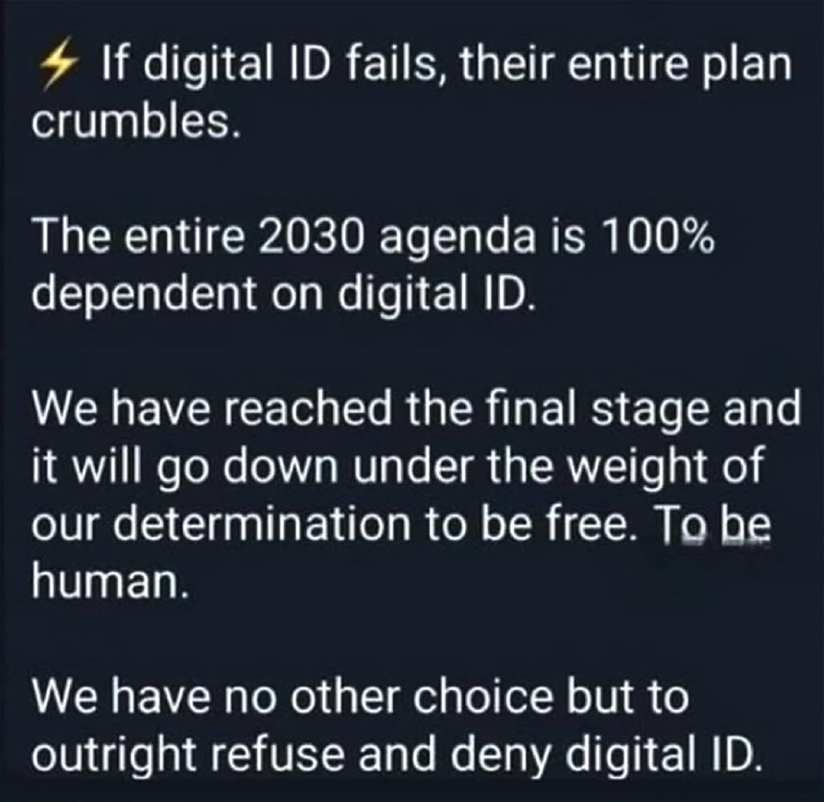 NoToDigitalID's tweet image. 