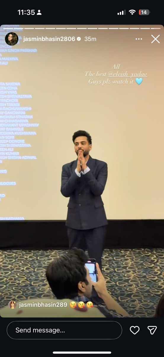 #JasminBhasin cheering up #ElvishYadav for his new web series ❤️❤️
“ The Best <a href="/ElvishYadav/">Elvish Yadav</a> ”