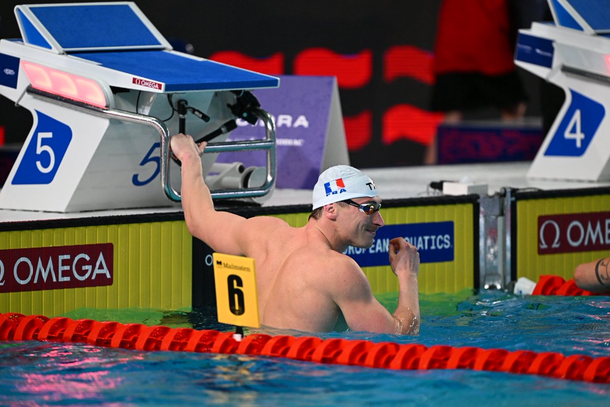 #EnDirect #Natation #Lublin2025
🥉 Encore une médaille pour la France ! 
Maxime GROUSSET se pare lui aussi du bronze sur 50m papillon en 21.99. Bravo Max 👏🏼🇫🇷
📸 KMSP / S.KEMPINAIRE 
#TeamFrance #TeamFFN