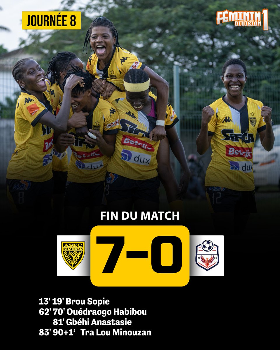 ASECMimosas's tweet image. #Actionnaires, belle victoire de nos filles face à CO Boni Achy en 8e journée en retard du championnat féminin D1. 
#ASEC