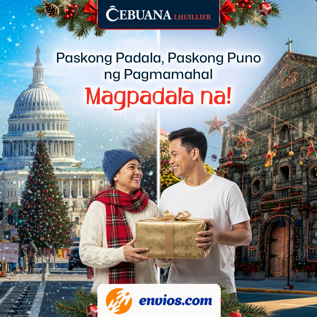 Paskong Padala, Paskong Puno ng Pagmamahal Magpadala na! 📱💰🎁

Envios.com 👉 envios.com/open

#Cebuana