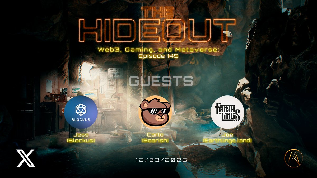 TheHideout_Show's tweet image. We’re LIVE!

Join our Spaces for a chance to win 500 $BITZ! One lucky attendee will be selected at random!

Don't forget to repost this and follow @thehideout_show!