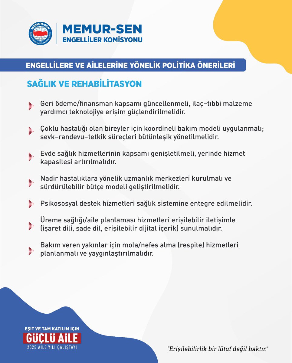 #AyrımcılığaDurDe #EşitVeTamKatılım #EngelsizTürkiye