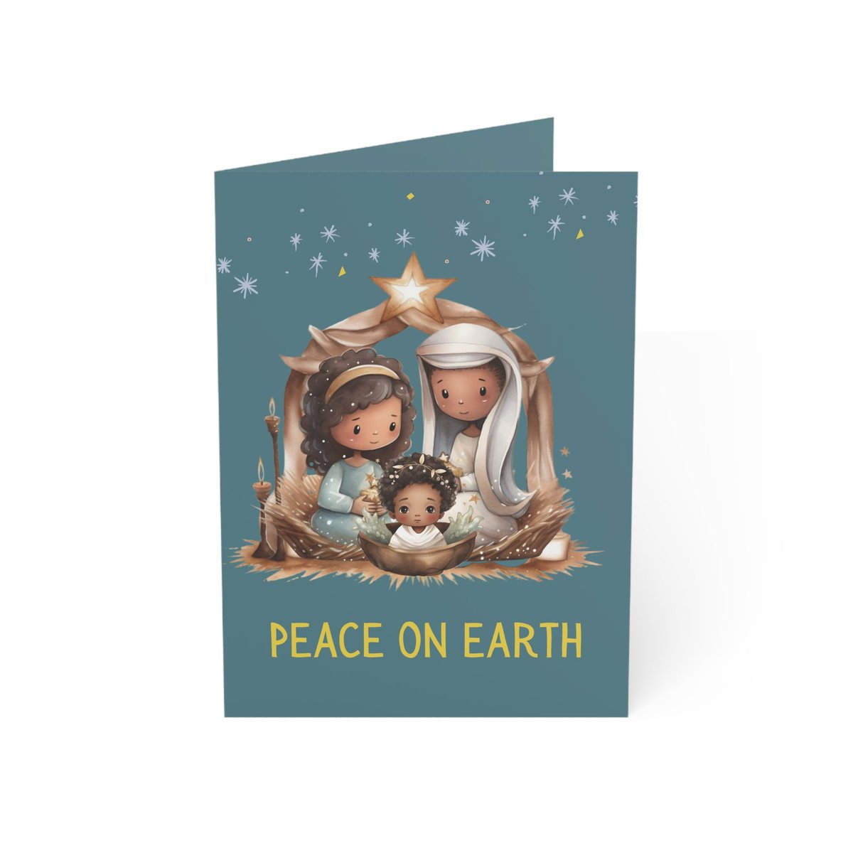 3rdStarENTMT's tweet photo. 🚨TOP-SELLER ALERT!🚨Peace on Earth #ChristmasGreetingCards. Featuring a heartwarming, cartoon-style illustration of  Baby #Jesus, Mary, and Joseph. Inside text: "Glory to God in Heaven and Merry Christmas to all!"
🔗 https://t.co/E598G0xAgo https://t.co/W4BmFIwL6N