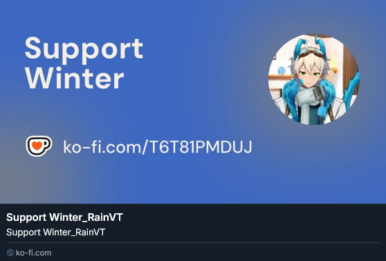 Winter_RainVT's tweet photo. Soooo I've started a Ko-Fi and looking to do a donothon of sorts soon and maybe even voice commissions..?

What are some fun things I could do for a long stream event?

Link in replies! https://t.co/K7mjKNejlT