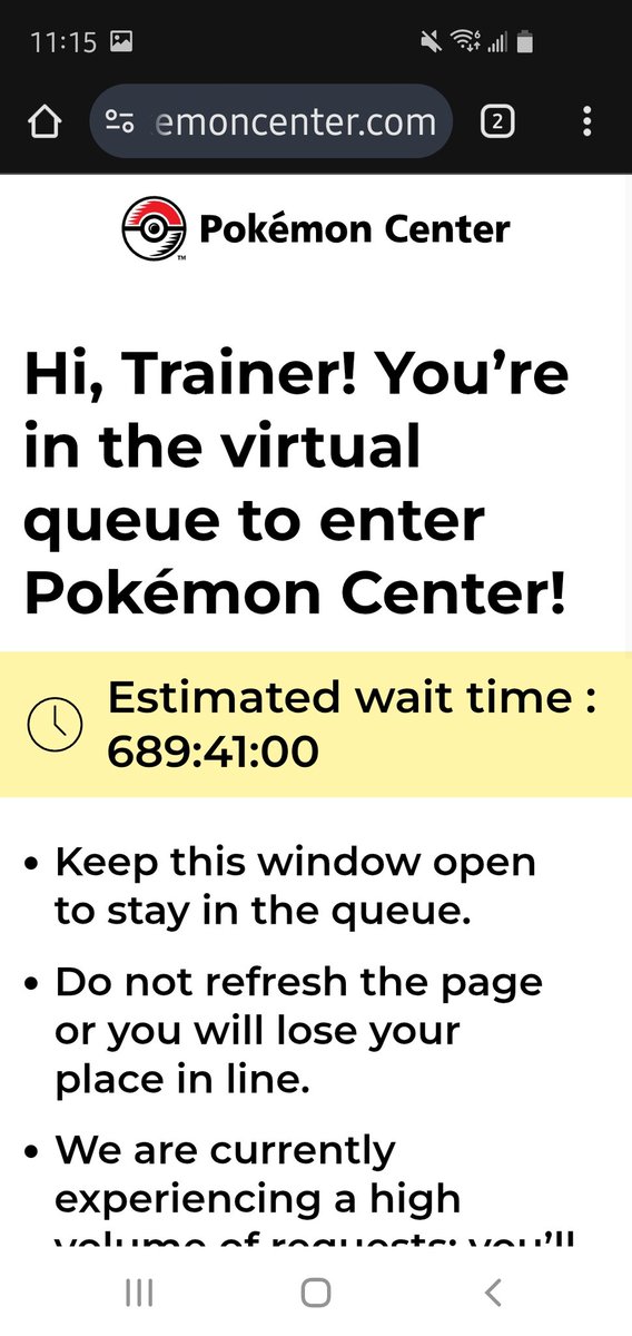 Squee_92's tweet photo. What is the pokemon center queue 😭 https://t.co/bf9nQo33nV