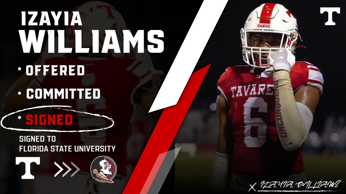 ✍️SIGNED✍️

2026 4⭐️ LB <a href="/izayia_williams/">Izayia williams</a> is OFFICIALLY a Nole! Zay has officially signed his intent to play football for <a href="/FSUFootball/">FSU Football</a> <a href="/Seminoles/">FSU Seminoles</a>! Once a Bulldog, Always a Bulldog! Congratulations Izayia! <a href="/DanLaForestFB/">Dan LaForest 🏈</a> <a href="/TeamCounsel/">Influencer Counsel</a> 

🔴⚪️ #TavaresMade