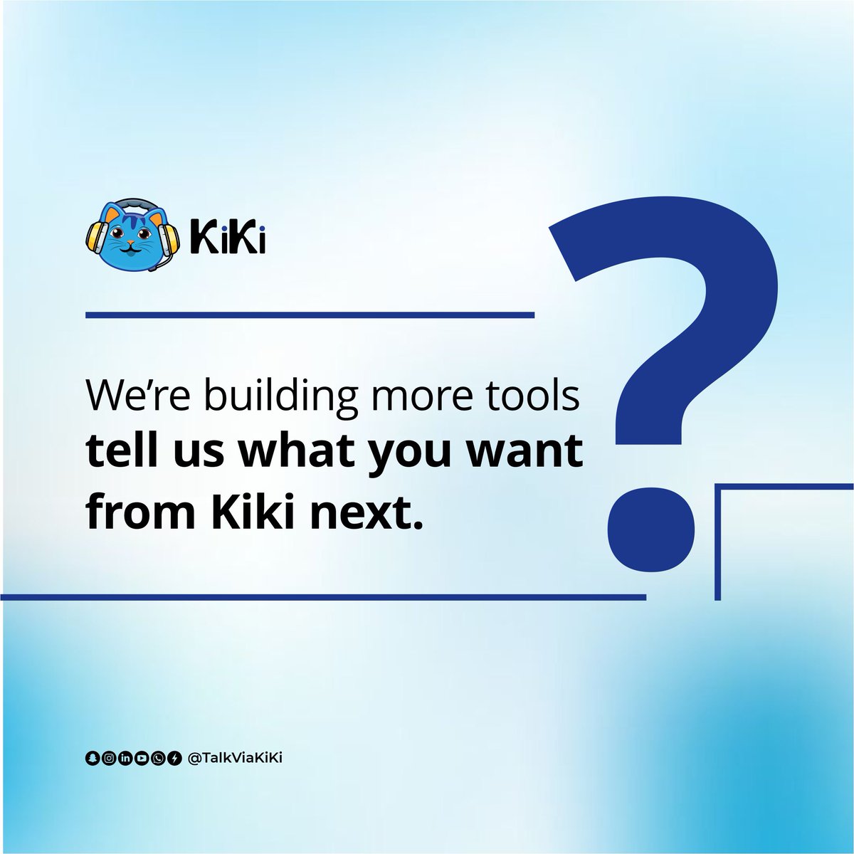 TalkviaKiki's tweet image. We’re building more tools—tell us what you want from Kiki next.

Let’s hear it in the comments below 

#AIforBusiness #AutomationTools #SmallBusinessGrowth