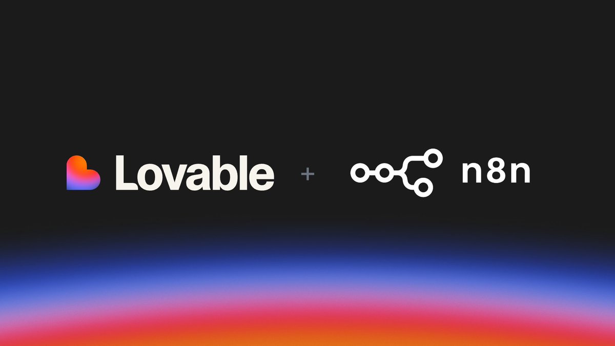 Lovable's tweet image. Enterprise teams like @n8n_io are using Lovable to build custom internal tools to connect customer feedback to product initiatives.

In this case study, see how n8n used Lovable to:

1. Create rapid prototypes that ship directly to engineers
2. Build high-fidelity feature mockups…