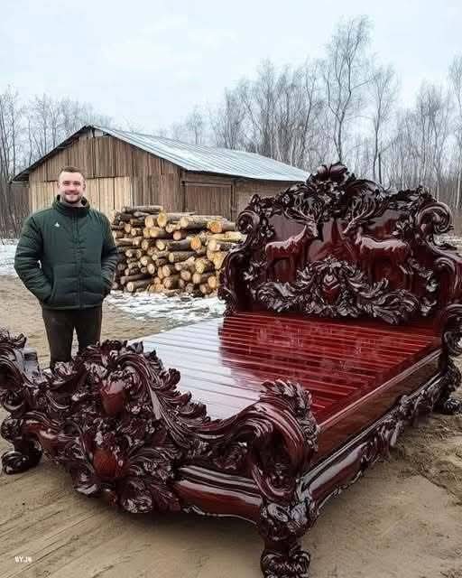 My brother made a carved wooden bed, thought about it a lot, but no one appreciated his work of art.