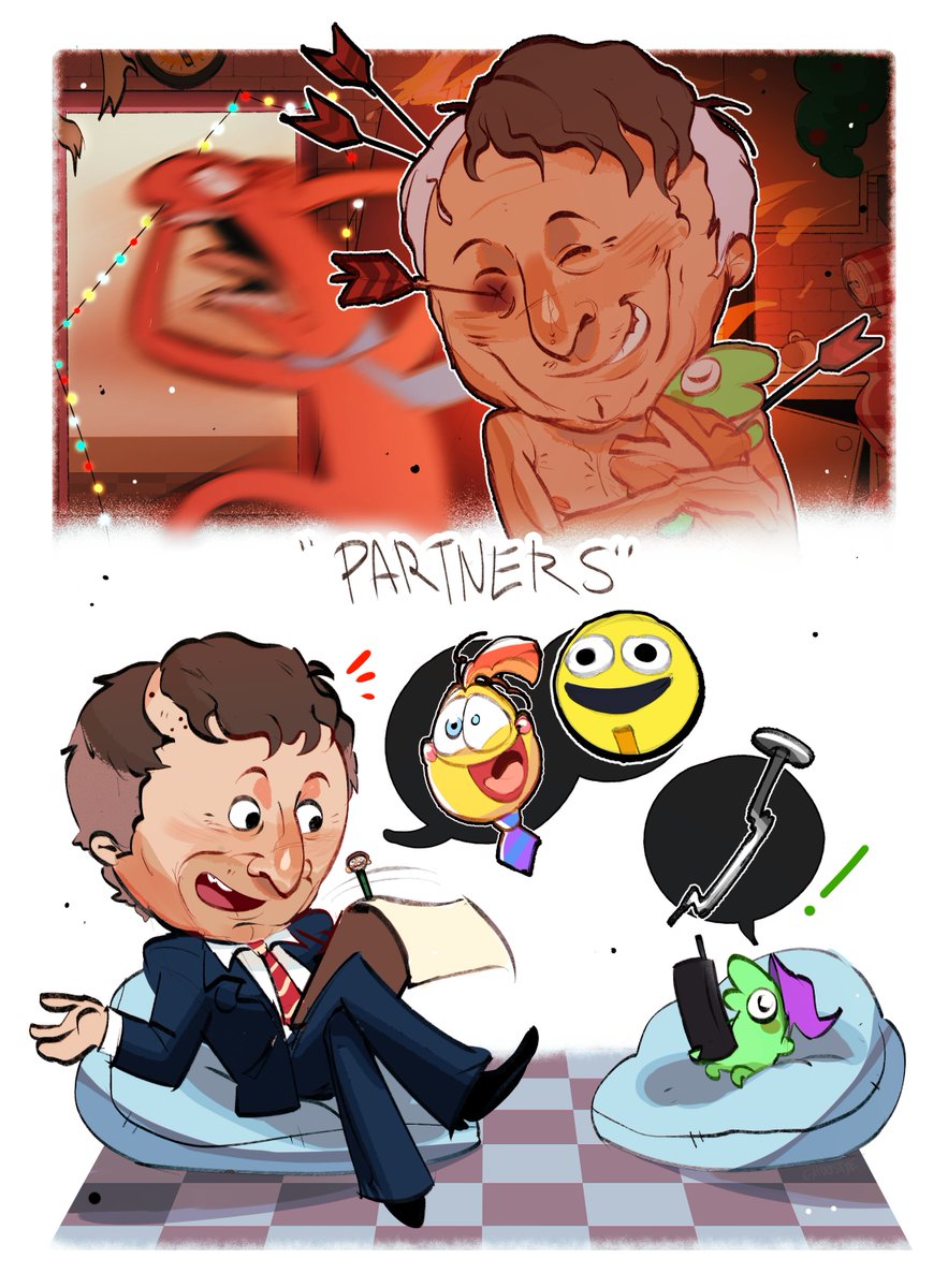 Partners 🎄💖💼
90's Squim Design by Joolianlee 😀
#smilingfriends #smilingfriendsfanart 
#smilingfriendsseason3