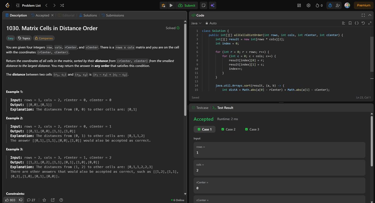 madhavtiwari24's tweet image. Day 216 of #365DaysOfLeetCode ✅Just solved LeetCode problem No. 571! Let’s keep pushing! #LeetCode #CodingChallenge #ProblemSolving