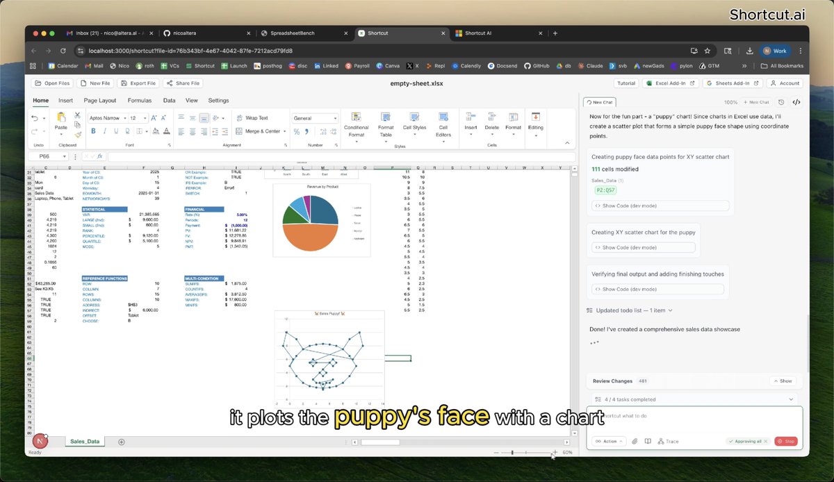 nicochristie's tweet image. While there are still clear limitations, you are probably falling behind now if you are not using spreadsheet agents as a tool in your work.

tryshortcut.ai