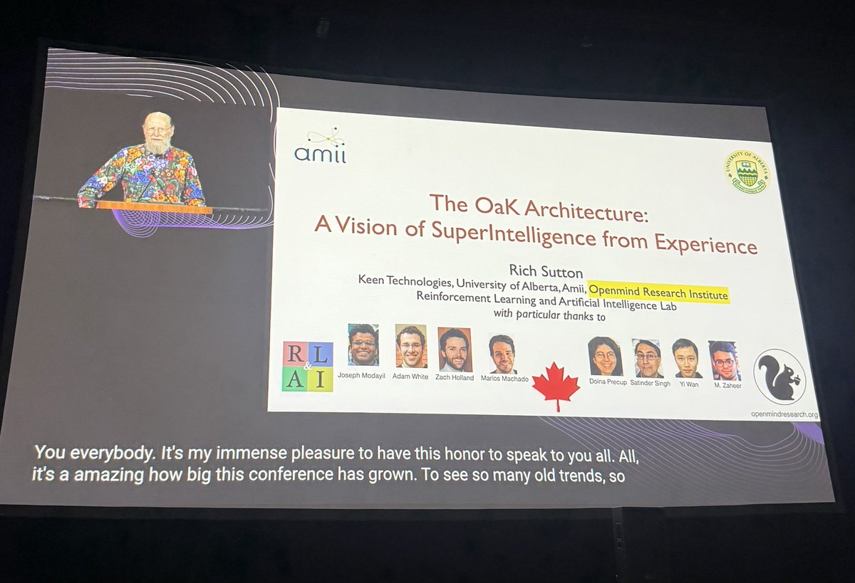 Not a bad way to kickoff <a href="/NeurIPSConf/">NeurIPS Conference</a>  with a keynote from <a href="/RichardSSutton/">Richard Sutton</a>