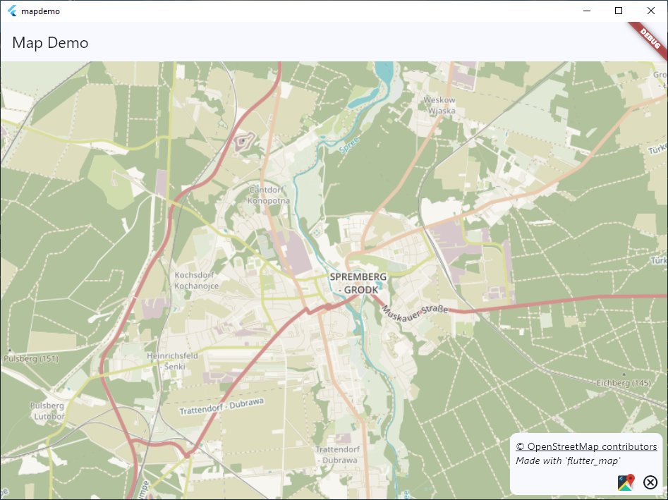 Desktop application - the <a href="/FlutterDev/">Flutter</a>  map in a simple test.
Great