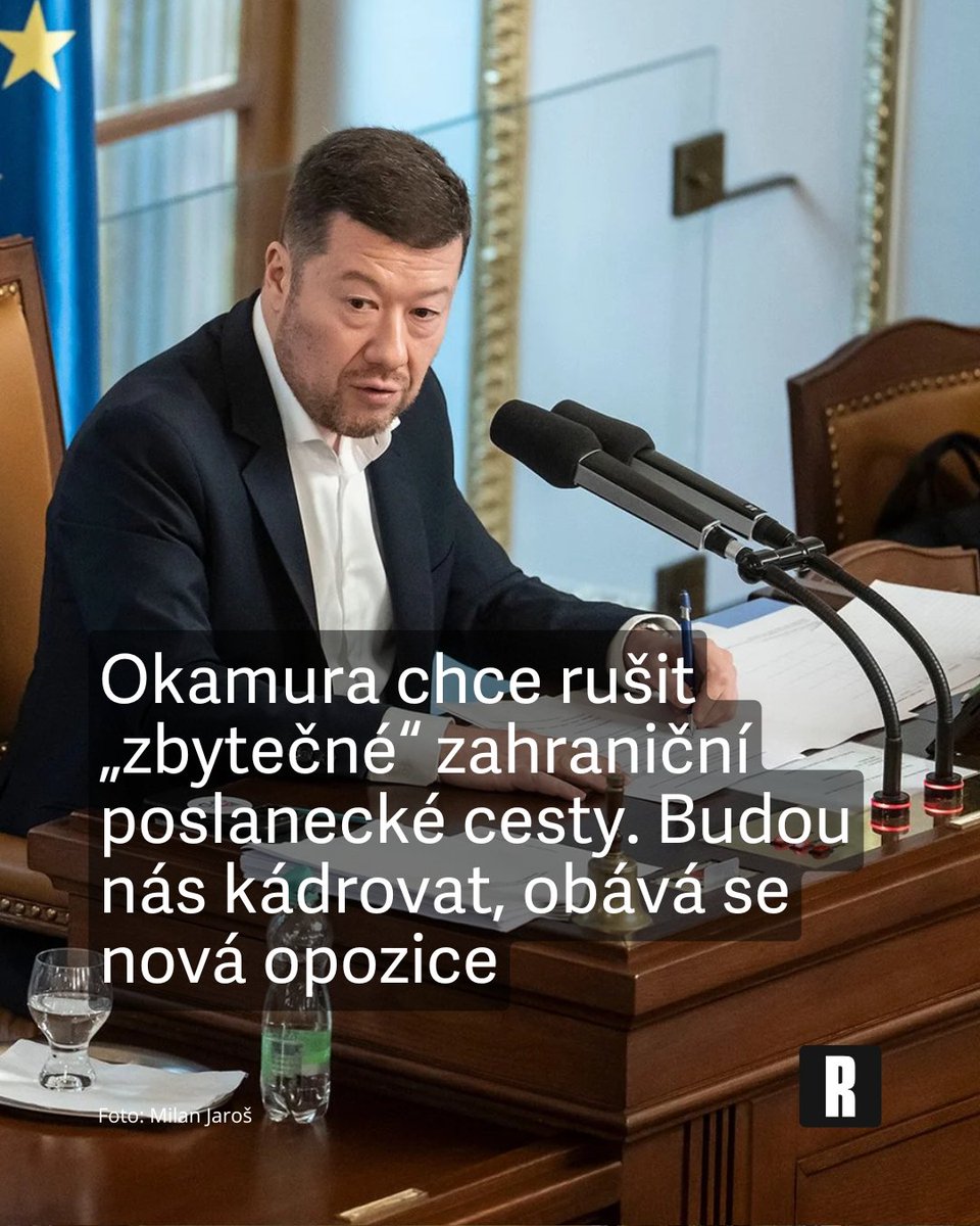 Nový předseda sněmovny Tomio Okamura zahájil své funkční období snahou omezit zahraniční cesty poslanců, což zdůvodňuje nutností šetřit. Opozice úsporná opatření respektuje, zároveň však tvrdí, že skutečným cílem je vytlačit ji ze zahraniční agendy.
👉 rspkt.cz/300009563