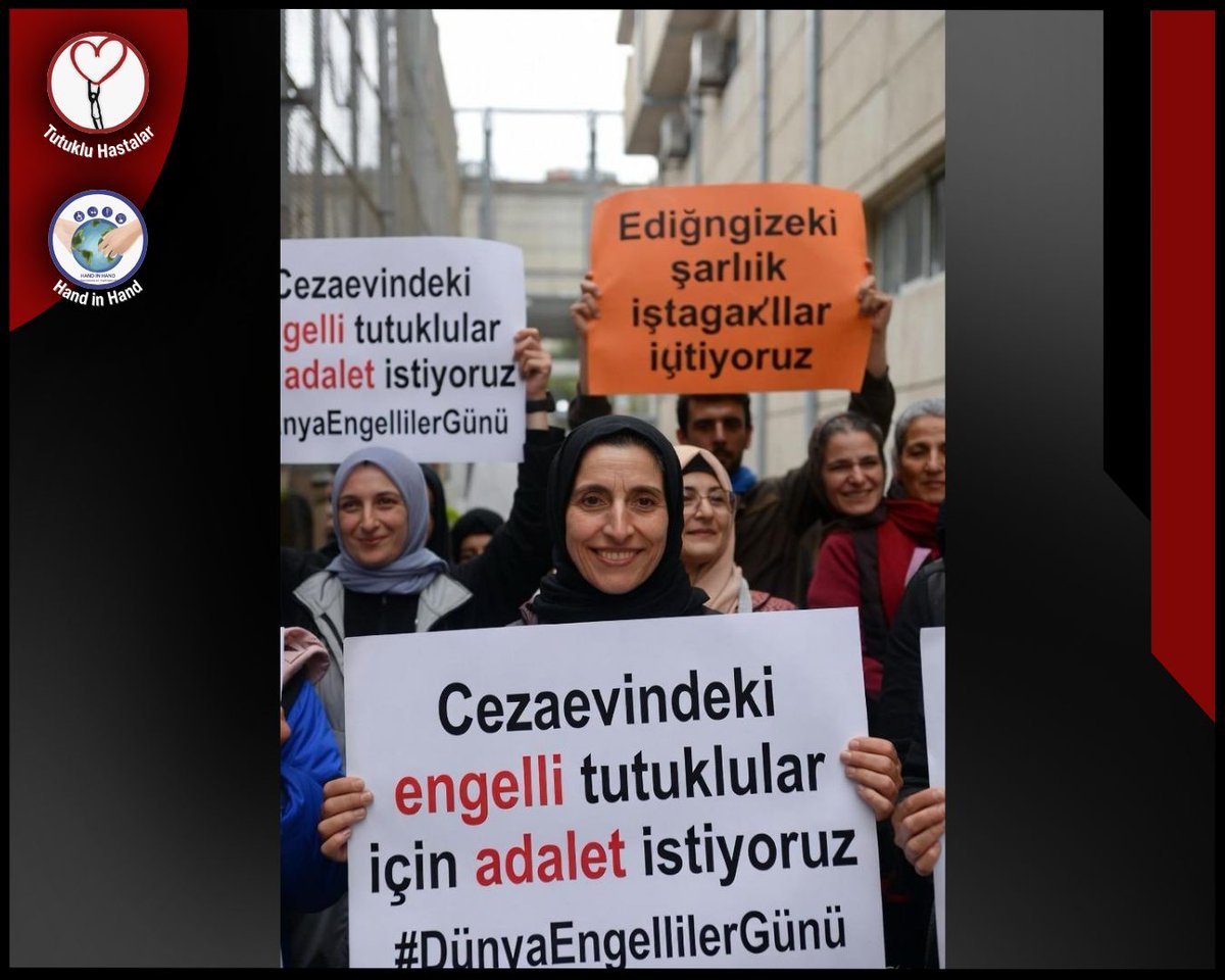 Cezaevi şartları hasta engelli tutuklu insanlar için uygun değil ki bu insanlar zaten masum...
<a href="/yilmaztunc/">Yılmaz TUNÇ</a>
EngelliTutsaklara Tahliye