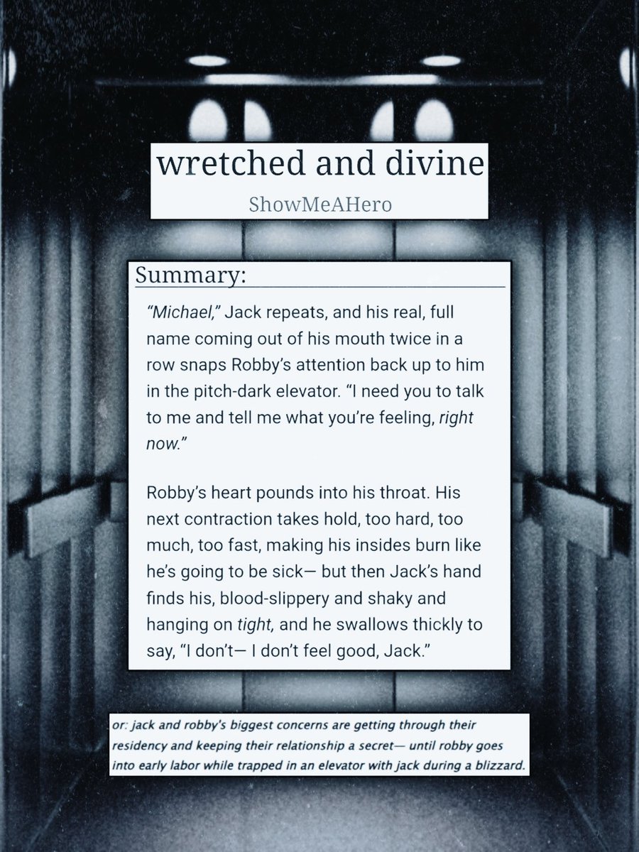 nicole__mello's tweet photo. βοΈ wretched and divine
βοΈ 11k βͺοΈ mature
βοΈ trapped in an elevator, young robby and abbot, trans robby, secret relationship, having a baby, whump, hurt/comfort with a happy ending
βοΈ https://t.co/vc7Qiub5bD
βοΈ #robbyabbot #jackrobby #thepitt #pittfanfic #showmeahero #whump https://t.co/IGoqAcd4BF