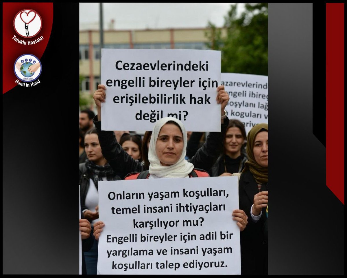 Yusufbatur68's tweet image. ‼️Bir gün herkes engelli olabilir. 
‼️Cezaevlerinde engelli bireylerin temel ihtiyaçları bile karşılanmıyor.
‼️İnsani koşullar, sağlık hakkı ve erişilebilirlik lüks değil, zorunluluktur. 
@adalet_bakanlik 

EngelliTutsaklara Tahliye