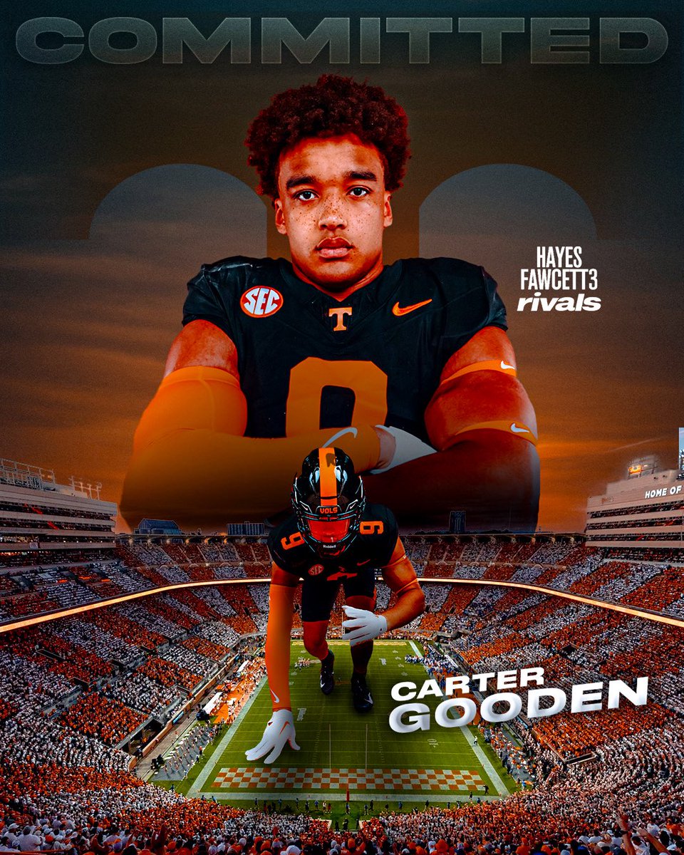 Hayesfawcett3's tweet image. BREAKING: Four-Star DL Carter Gooden has Flipped his Commitment from UCLA to Tennessee, he tells me for @rivals

The 6’4 250 DL had been Committed to the Bruins since July

“GO VOLS”

on3.com/rivals/carter-…