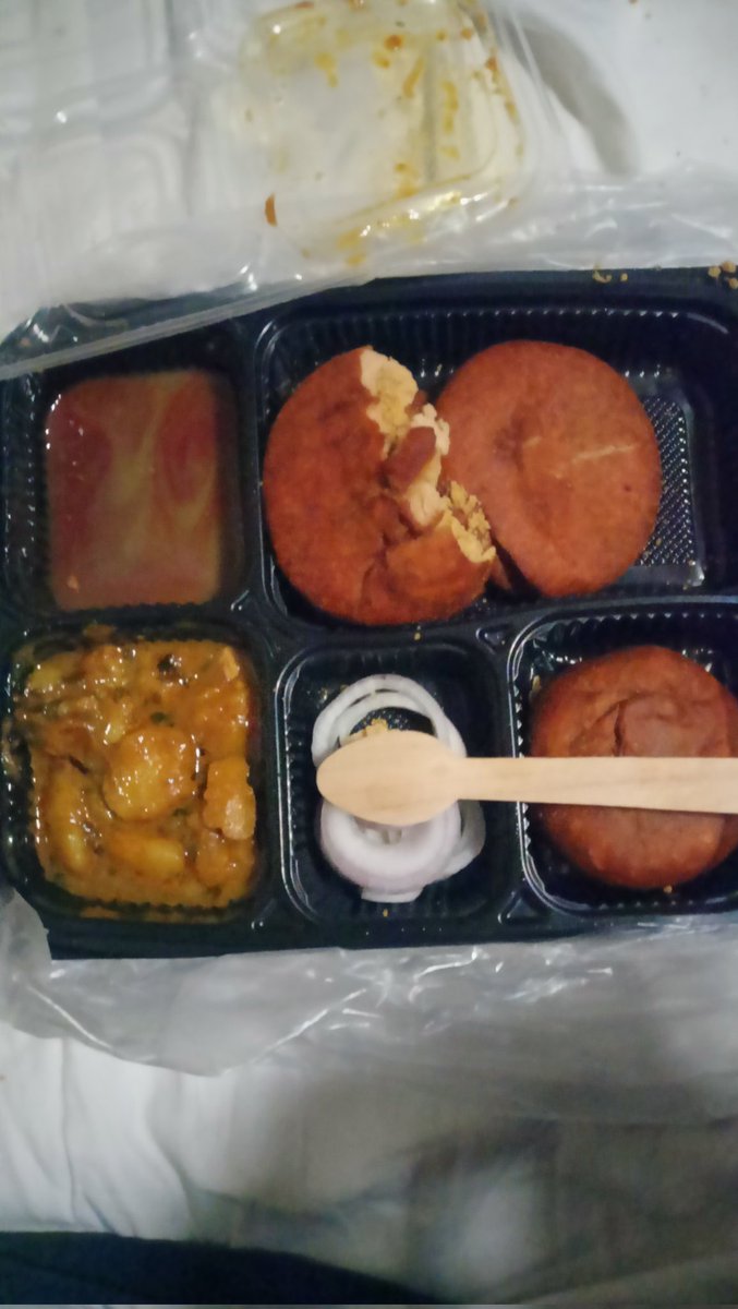 ravisuman003's tweet photo. I have ordered Bihari Litti Chokha thali through IRCTC (food on track app). I had paid 165 for this order but the vendor made fool by giving only litti which is very low quality. They put aalu ki sabji in place of chokha without any taste.

@RailMinIndia
@IRCTCofficial https://t.co/EbwIozCPjB