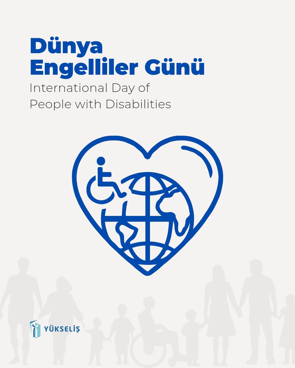 3 Aralık Dünya Engelliler Günü Kutlu Olsun
Happy International Day of People with Disabilities

#3aralık #engellilergünü #disabilityday #world #international