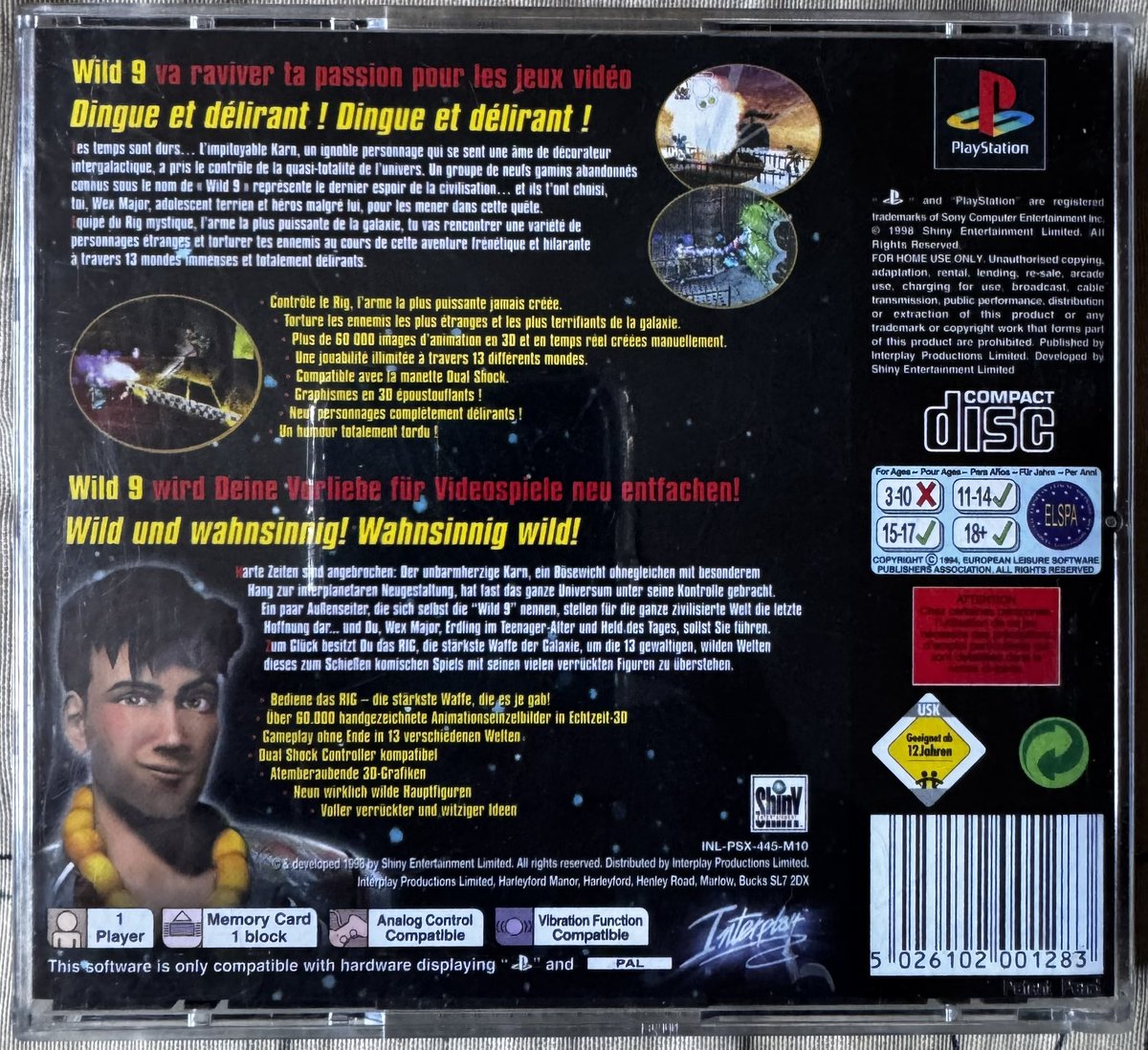 Ophilippos1's tweet photo. #RetroGaming Ophil de ma collec #Playstation qui grandit😉 Bienvenue à #Wild9 (1998 #ShinyEntertainment #Interplay)
📀Plateformer 2.5D
🗣️ Par #DavidPerry père de #EarthwormJim et #Aladdin megadrive 
⭐️ Hype :🔥🔥🔥❌❌ sinon go chez @Arunotaku https://t.co/TjAHAE8aoH kif assuré👍 https://t.co/4LlXSWu4FM