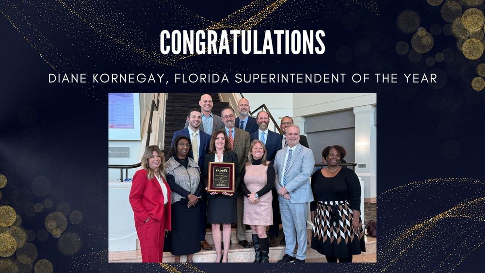 Lake County's Diane Kornegay is named Florida Superintendent of the Year!  lake.k12.fl.us/o/ae/article/2…