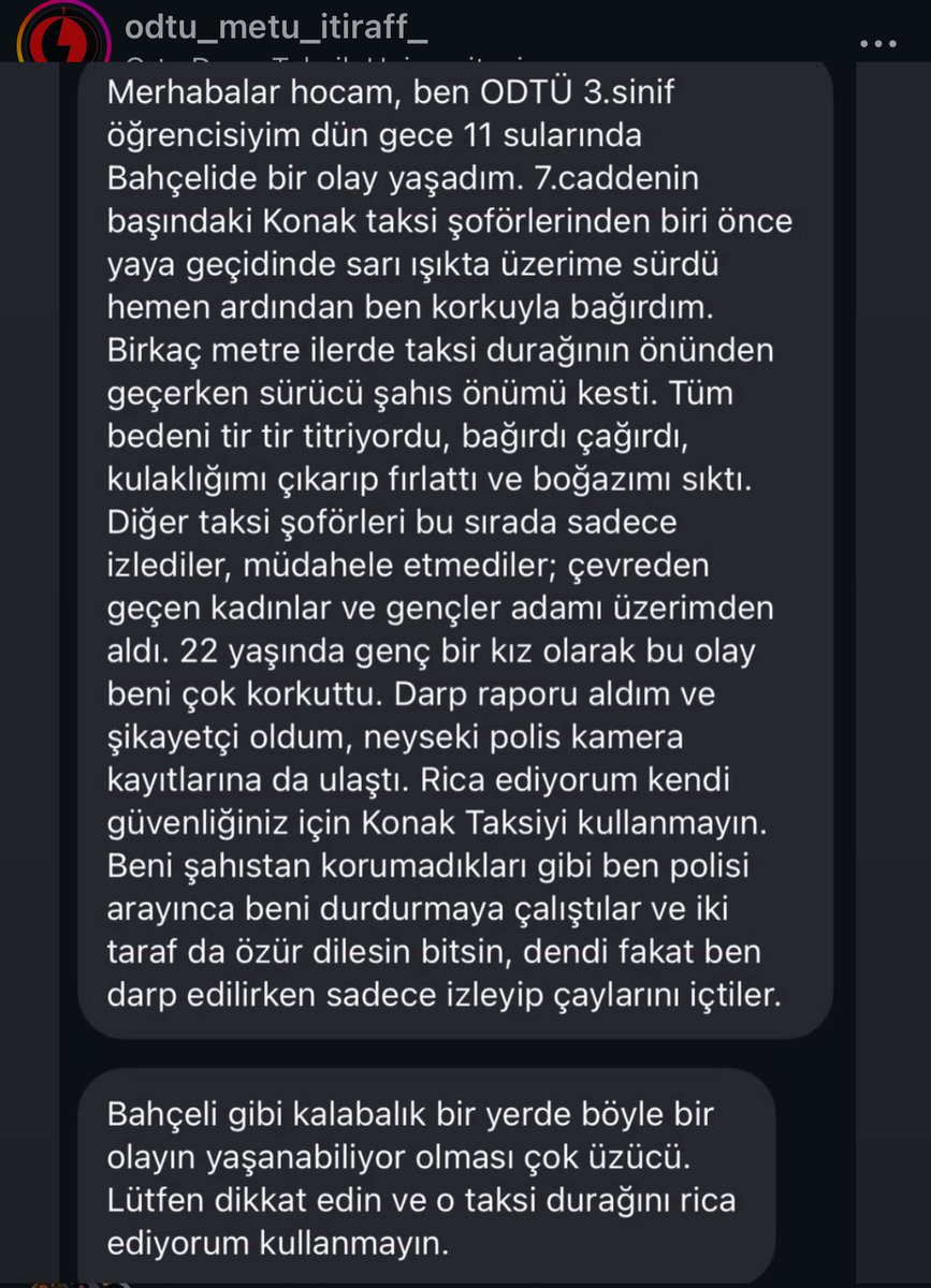 Yakın arkadaşımın başına gelen olay. Ankara’daki dostlar rt çakarsa sevinirim. Kahpe dolu k*nak taksi yerine biraz aşağısındaki Toros taksiyi kullanabilirsiniz.