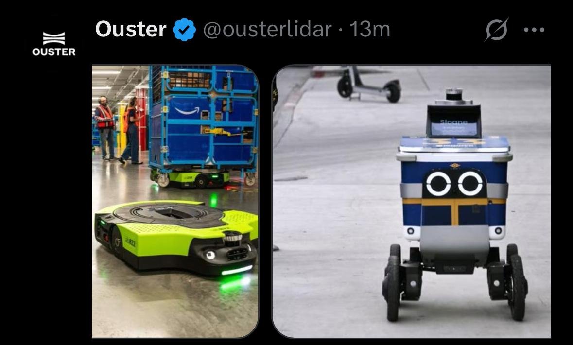 piked_u's tweet photo. @investingluc I own $OUST. Their LiDAR is already used for Amazon's autonomic warehouse robot Proteus. https://t.co/kSuaUx7DCg