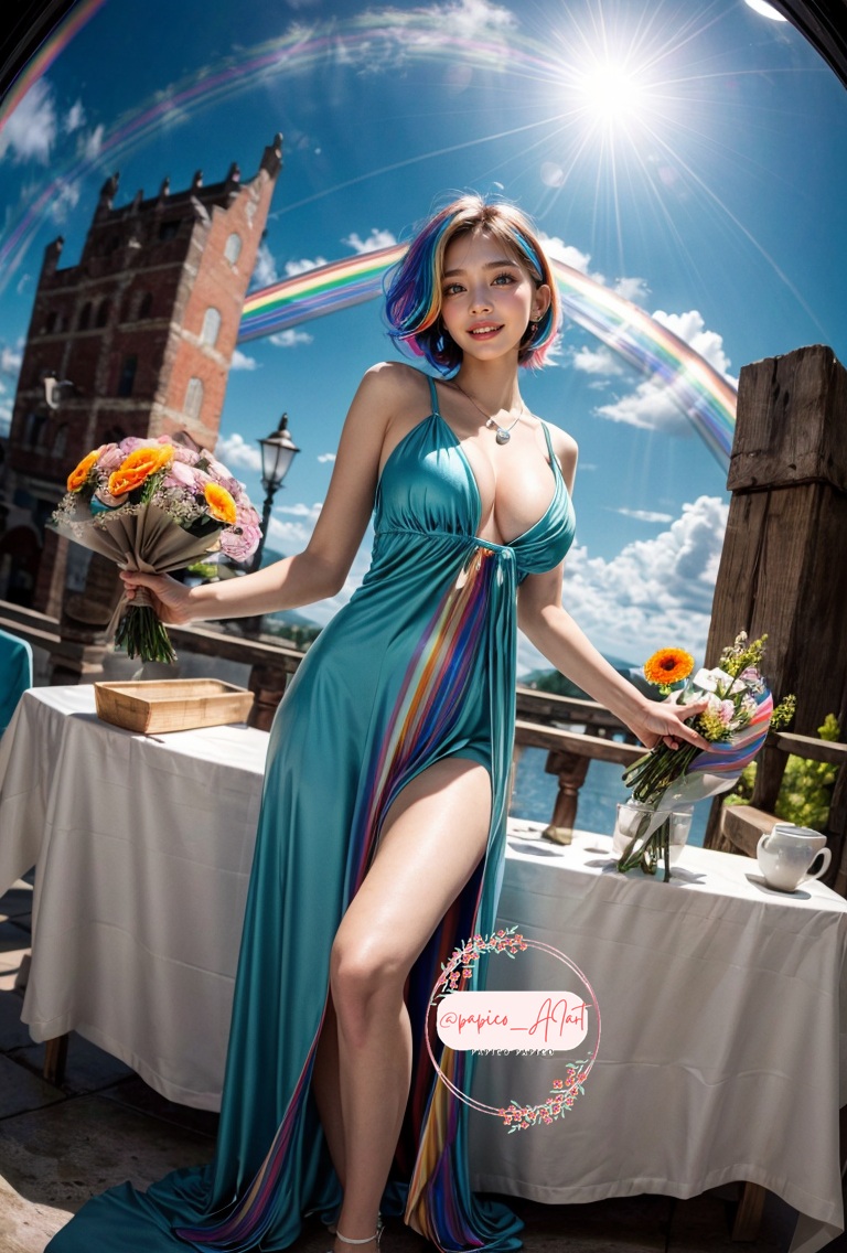 お天気だからベランダでランチ～～💕
的な💗
#AI七つの大財2