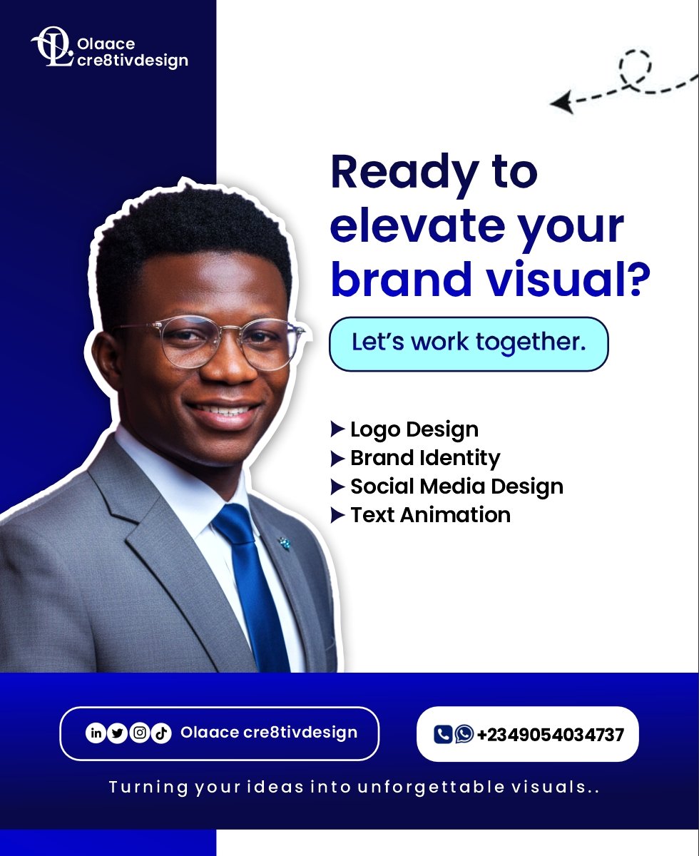 OlaexpertS21588's tweet image. &quot;As a passionate graphic designer based in Osogbo, Nigeria, I, Sulaimon Sodeeq (olaacecre8tivdesign), craft visual stories that inspire and engage audiences. With a keen eye for detail and a flair for creativity.
#GraphicDesigner #designprojects
