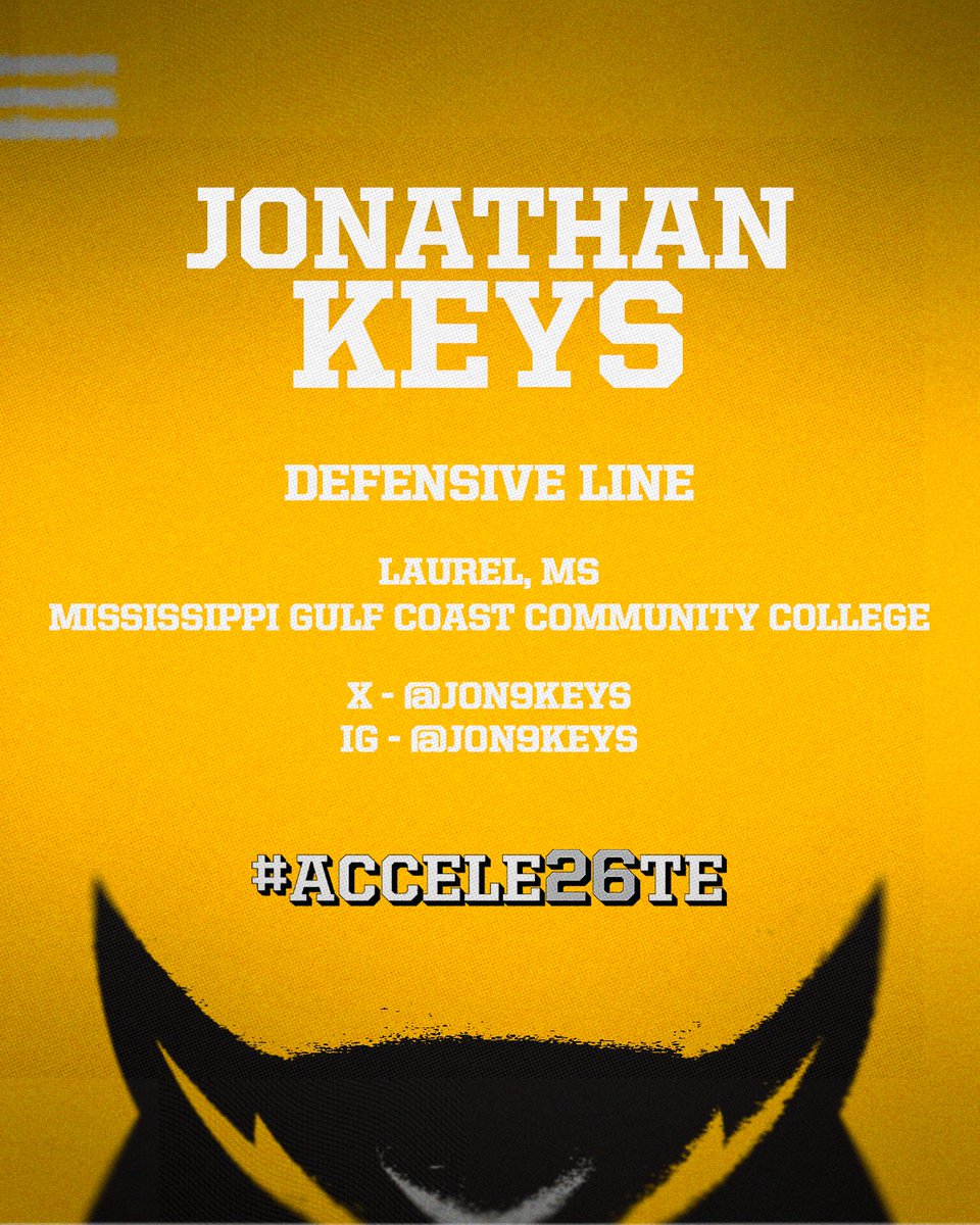 𝐖𝐞𝐥𝐜𝐨𝐦𝐞 𝐭𝐨 𝐭𝐡𝐞 𝐒𝐚𝐰!

⚫️ @Jon9keys
⚫️ 6-0, 285
⚫️ Laurel, Miss.

#ACCELE26TE | #HootyHoo