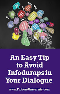 BRMCWC's tweet photo. Fiction University: An Easy Tip to Avoid Infodumps in Your Dialogue https://t.co/juvurFg6i5 #writingdialogue #writingtips #WritingCommunity https://t.co/QdUhg54XY6