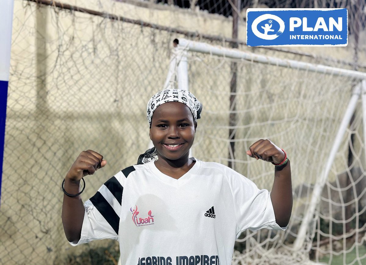 PlanInt_Som's tweet photo. Disability is not a barrier to dreams Hayat proves it.
With hearing impartiality she is passionate about sports and inspiring other girls with impairments to join her with the football club @UbahAnd promoting inclusivity in sports. 
#Kickstartforequality #IDPD2025 #GirlsInSports https://t.co/zRr8179aLS