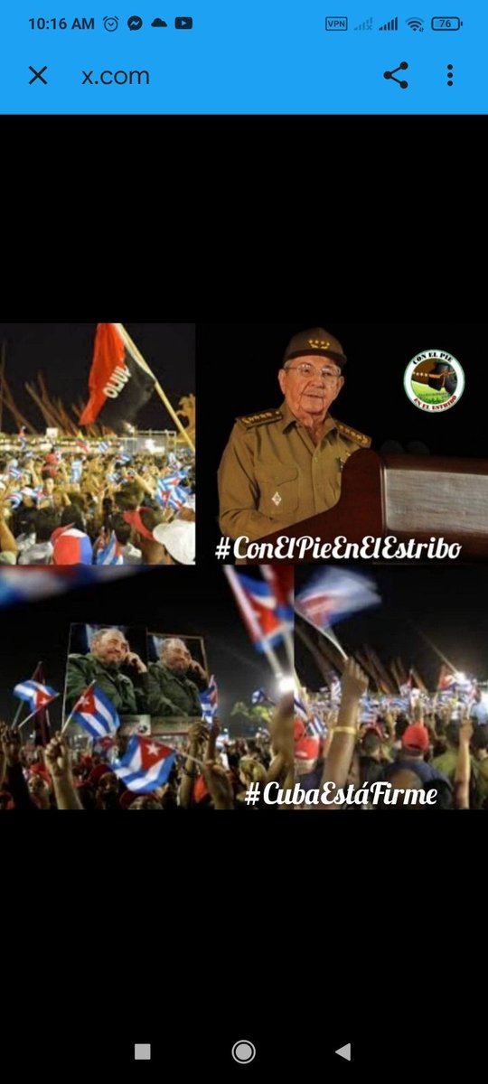 Cuba está y estará siempre firme .no hay fuerza en el mundo capaz de destruir nuestras ideas . <a href="/cubacooperaven/">Brigada Médica Cubana en Venezuela</a> .<a href="/CdiLimon/">CDI el Limon</a>.<a href="/DiazCanelB/">Miguel Díaz-Canel Bermúdez</a> .<a href="/GHNordelo5/">Gerardo Hdez. Nordelo</a> .#cuba