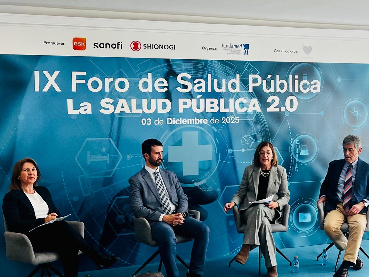 SEIMC_'s tweet photo. 📸 Nuestro presidente, el doctor @javimembrillo, ha participado este miércoles en el "IX Foro de Salud Pública", organizado por #Fundamed con el apoyo de #Wecareu, donde ha señalado la importancia de la #vacunación en los profesionales sanitarios frente a la #gripe
➡️ Ha abogado por la creación de una especialidad MIR de #enfermedadesinfecciosas en España que permita el abordaje óptimo de los #virus respiratorios desde diferentes ámbitos y especialidades
#SíEspecialidadEI #SpainhasnoIDspeciality @sanidadgob
